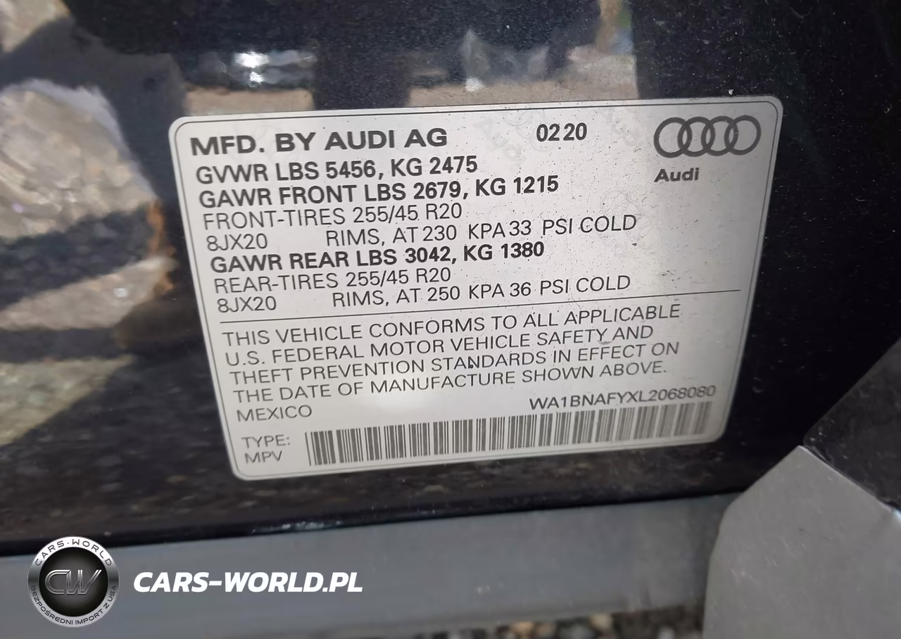 2020 Audi Q5 Premium Plus 45 Tfsi Quattro S Tronic VIN:WA1BNAFYXL2068080 - 9