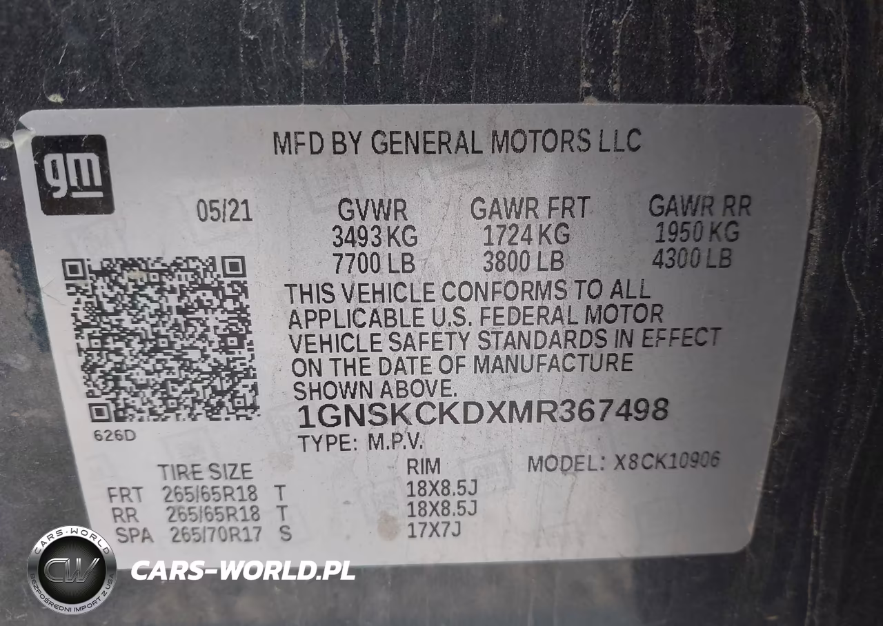 2021 Chevrolet Suburban 4Wd Lt VIN:1GNSKCKDXMR367498 - 9