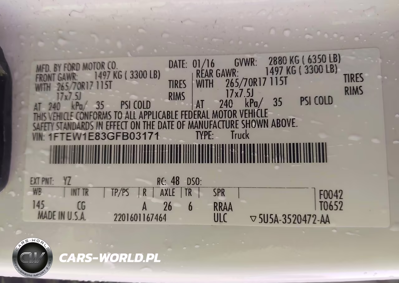 2016 Ford F-150 Xl VIN:1FTEW1E83GFB03171 - 9