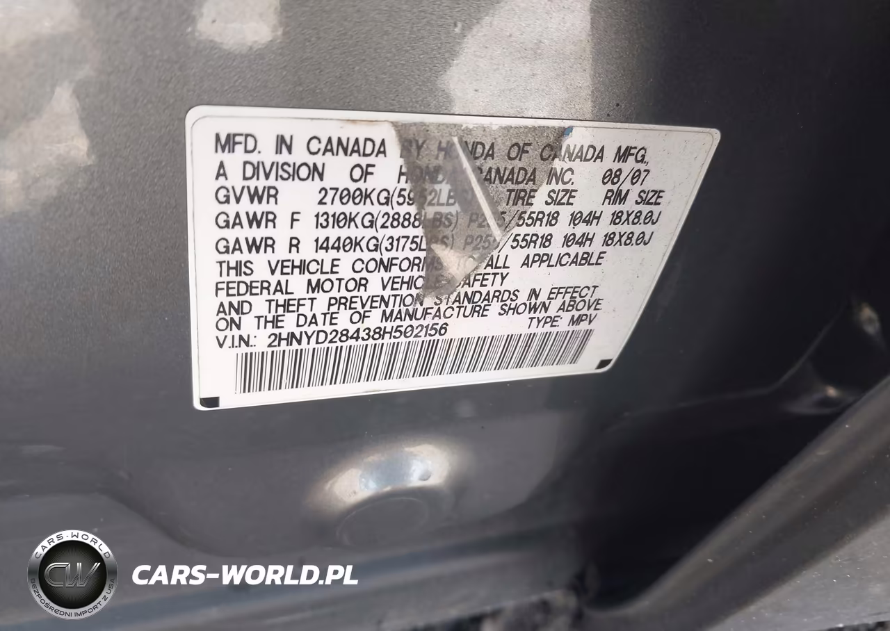 2008 Acura Mdx Technology Package VIN:2HNYD28438H502156 - 9