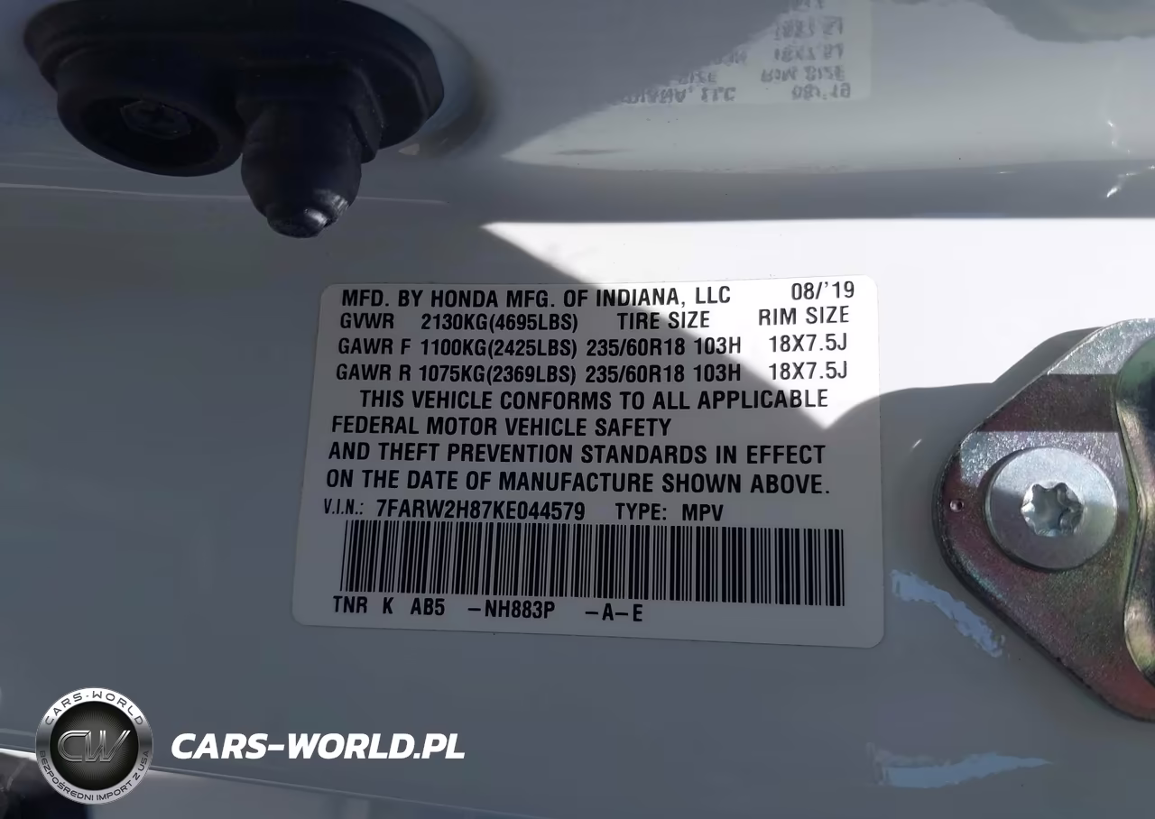 2019 Honda Cr-V Ex-L VIN:7FARW2H87KE044579 - 9