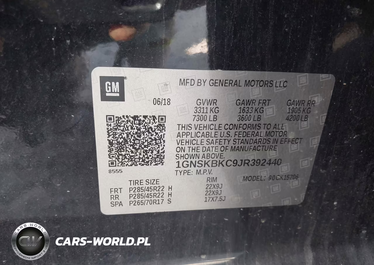 2018 Chevrolet Tahoe Lt VIN:1GNSKBKC9JR392440 - 9