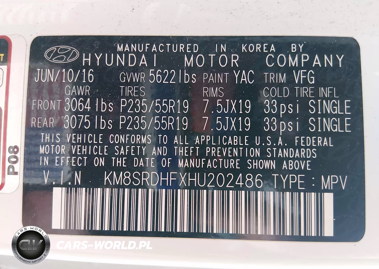 2017 Hyundai Santa Fe Se Ultimate VIN:KM8SRDHFXHU202486 - 9