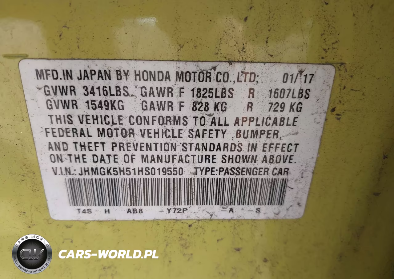 2017 Honda Fit Lx VIN:JHMGK5H51HS019550 - 9