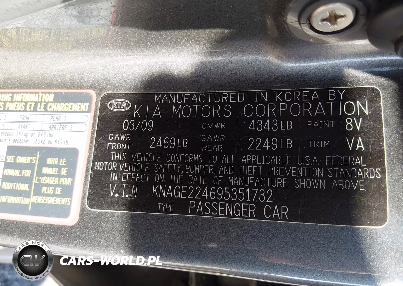 2009 Kia Optima Sx V6 VIN:KNAGE224695351732 - 9