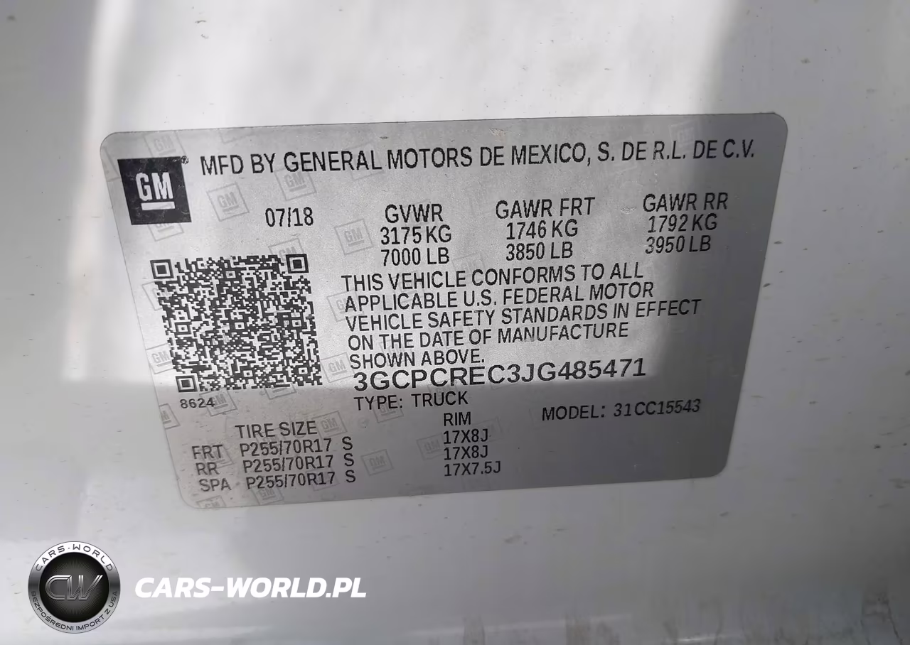 2018 Chevrolet Silverado 1500 1Lt VIN:3GCPCREC3JG485471 - 9
