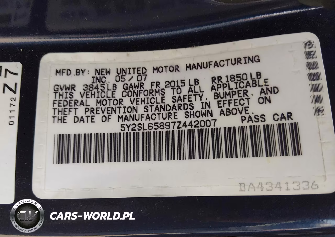 2007 Pontiac Vibe VIN:5Y2SL65897Z442007 - 9