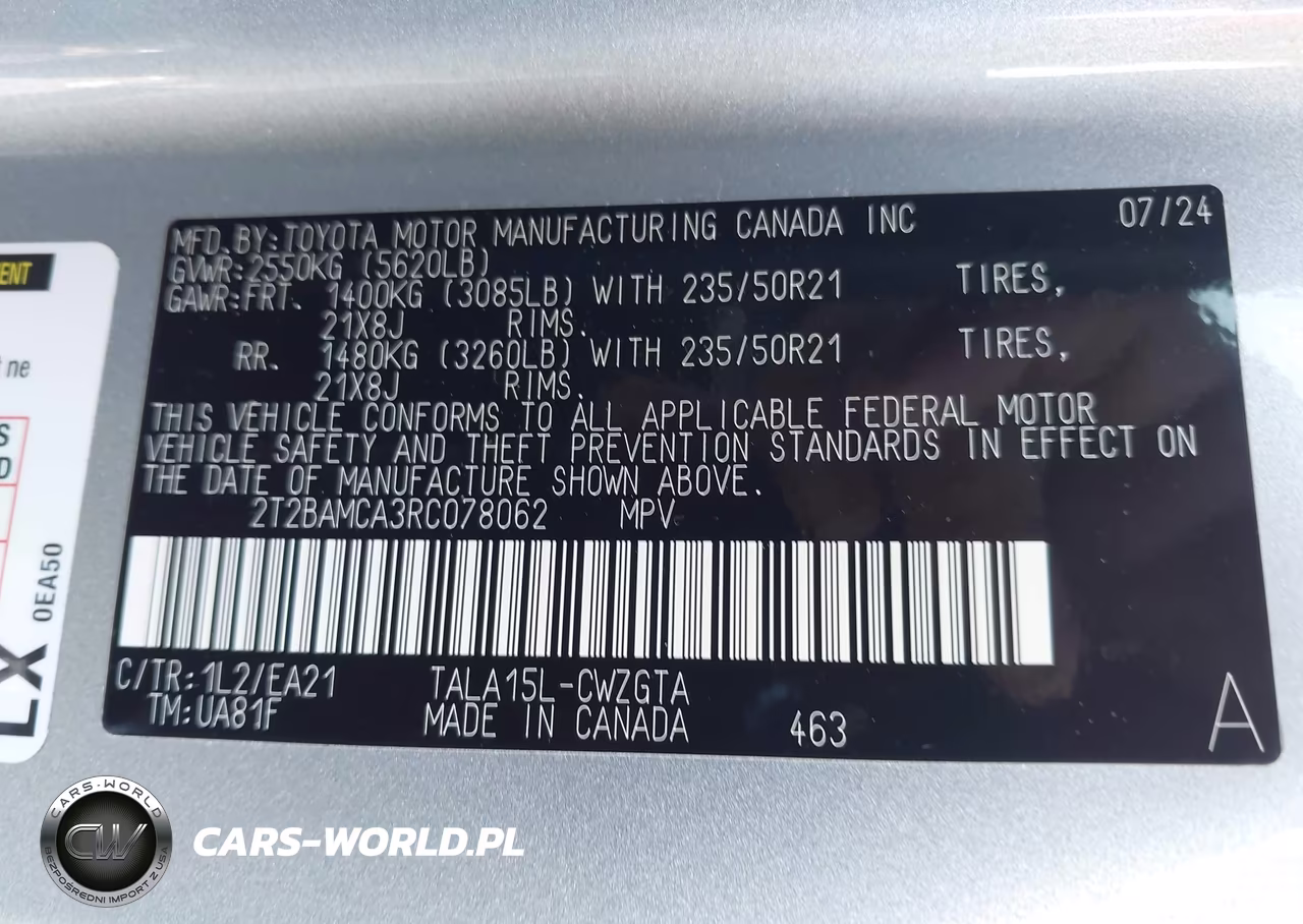 2024 Lexus Rx 350 Premium VIN:2T2BAMCA3RC078062 - 9