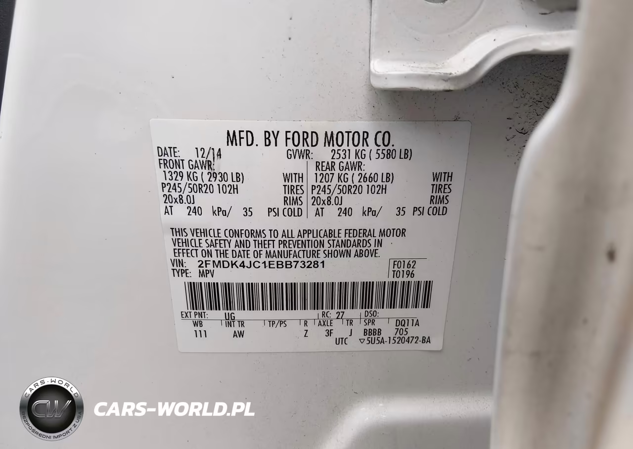 2014 Ford Edge Sel VIN:2FMDK4JC1EBB73281 - 9