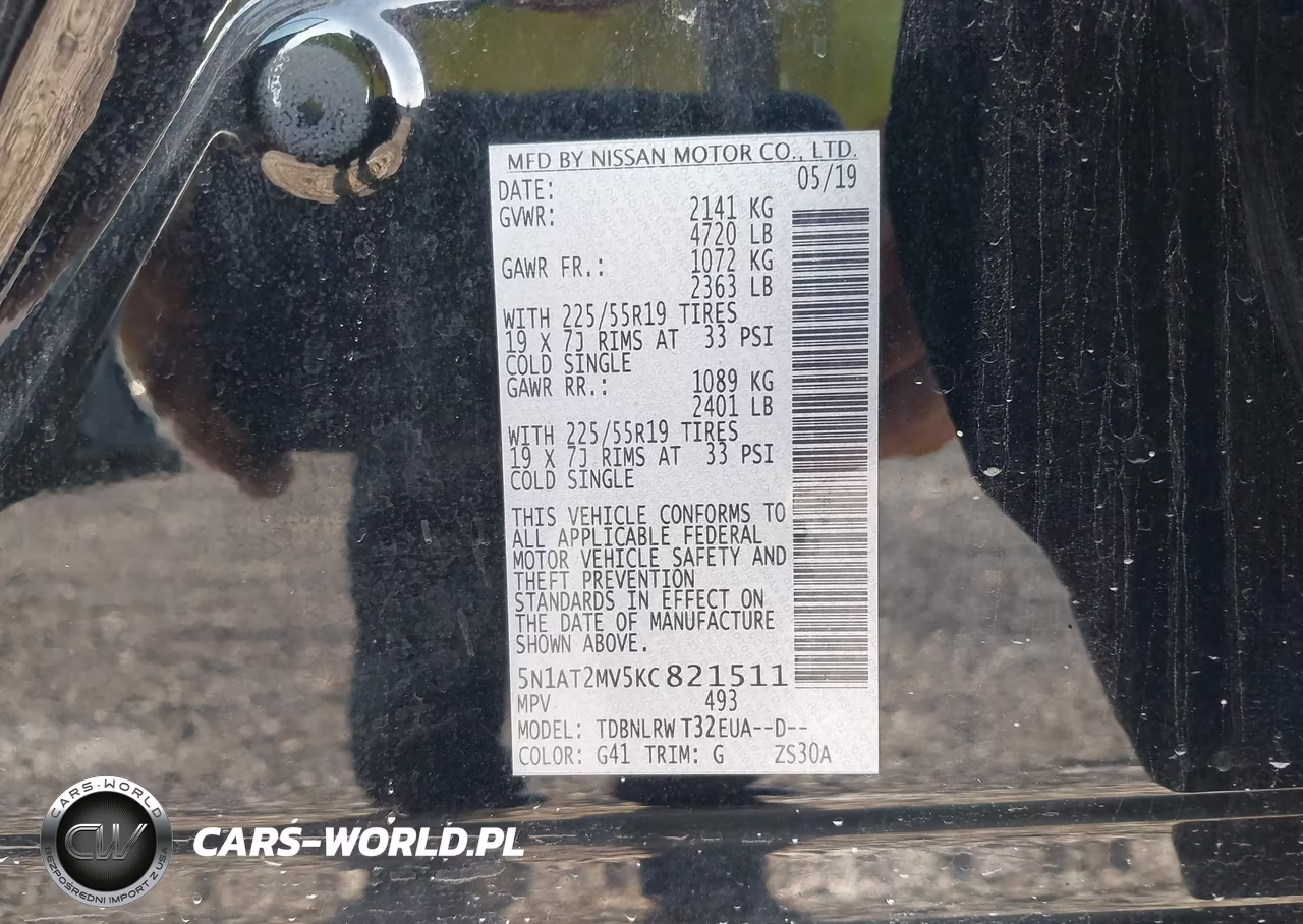2019 Nissan Rogue Sl VIN:5N1AT2MV5KC821511 - 9