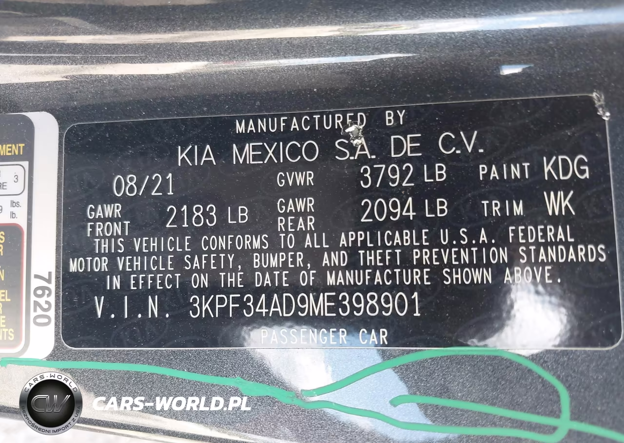 2021 Kia Forte Gt-Line VIN:3KPF34AD9ME398901 - 9