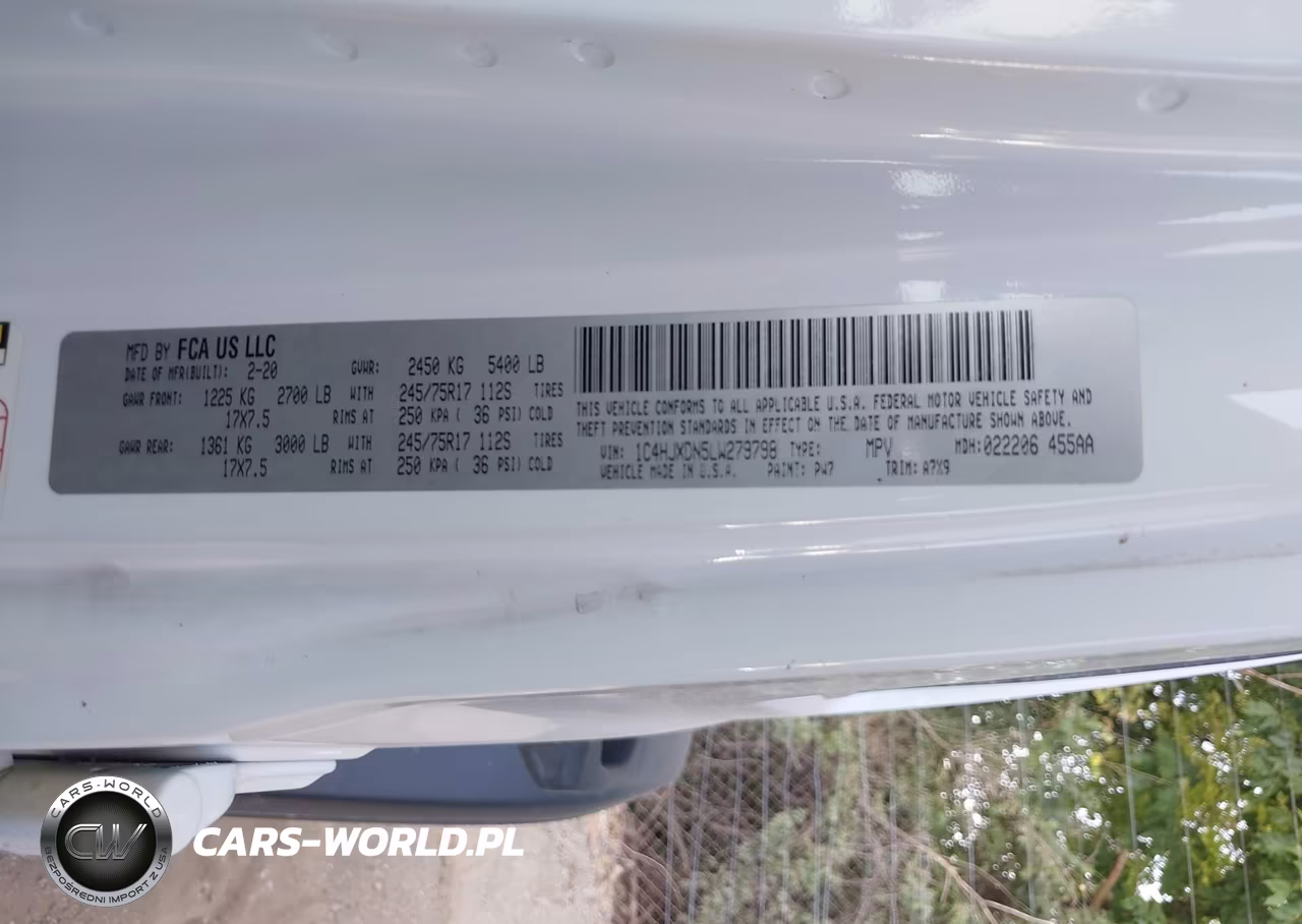 2020 Jeep Wrangler Unlimited Sport S 4X4 VIN:1C4HJXDN5LW279798 - 9