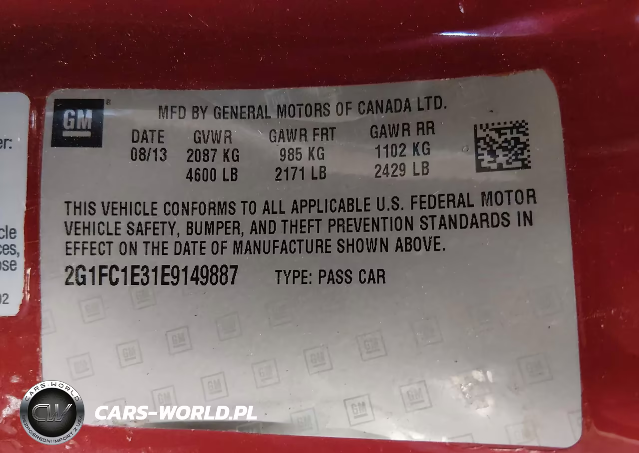 2014 Chevrolet Camaro 2Lt VIN:2G1FC1E31E9149887 - 9