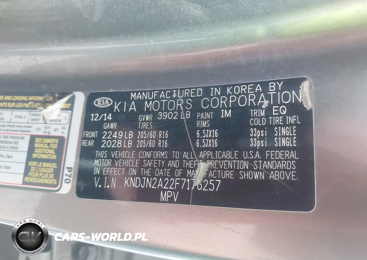 2015 Kia Soul VIN:KNDJN2A22F7176257 - 9