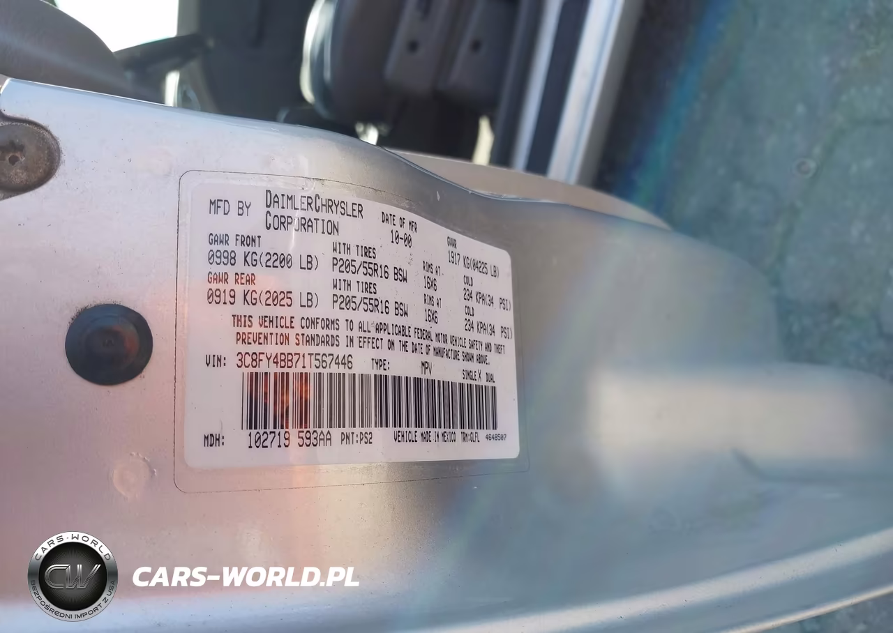 2001 Chrysler Pt Cruiser VIN:3C8FY4BB71T567446 - 9