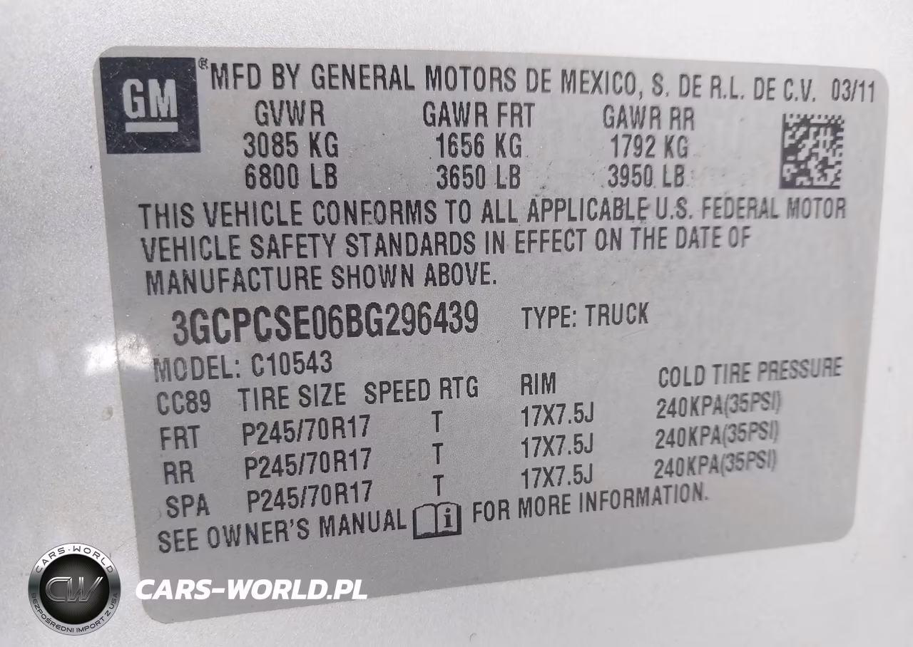 2011 Chevrolet Silverado 1500 Lt VIN:3GCPCSE06BG296439 - 9