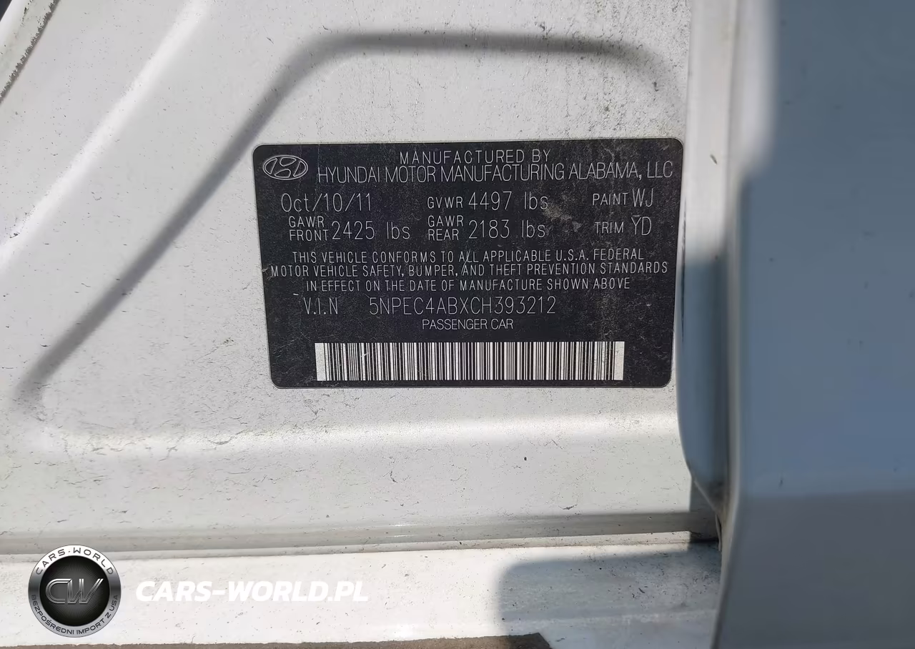 2012 Hyundai Sonata Limited 2.0T VIN:5NPEC4ABXCH393212 - 9