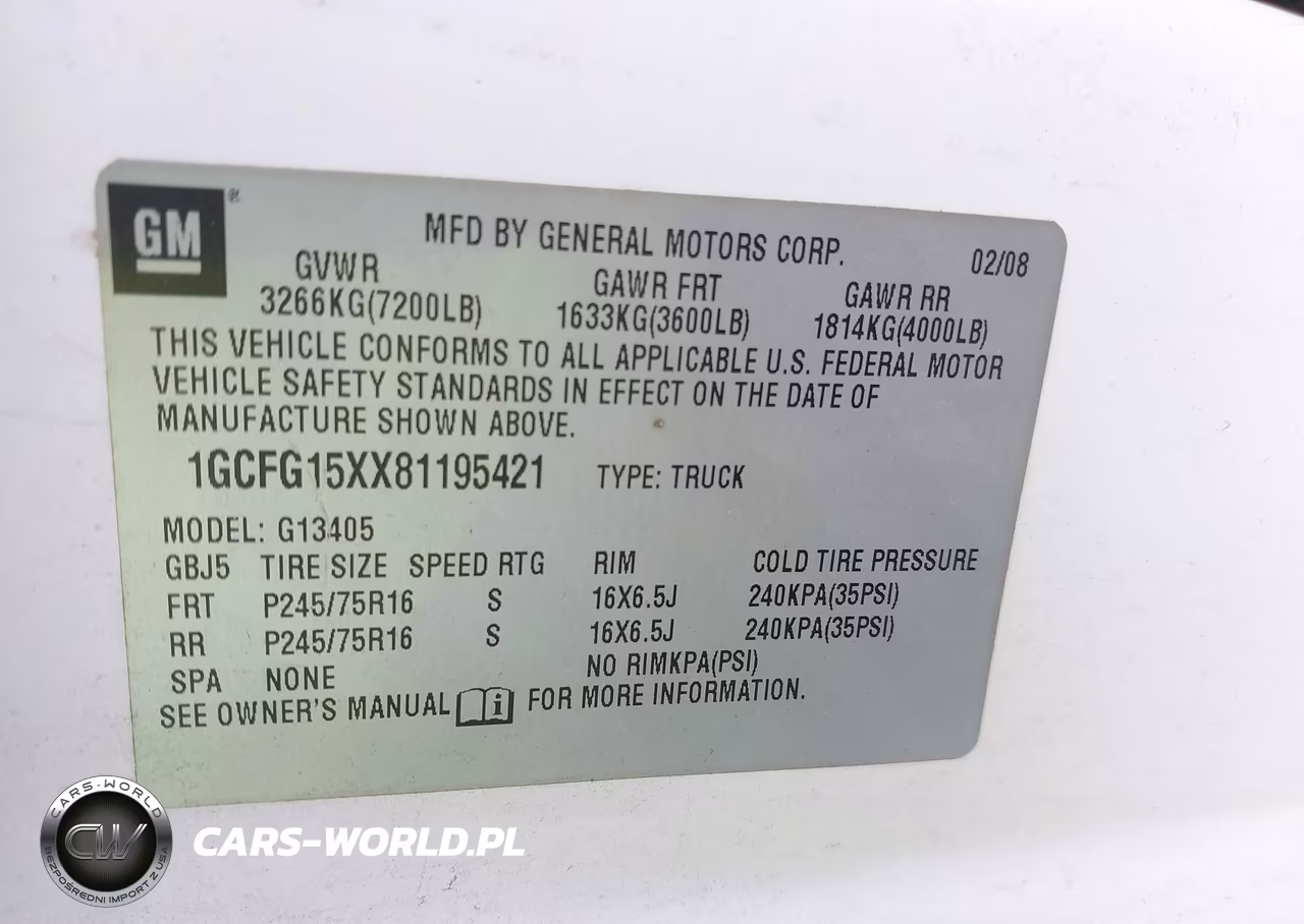2008 Chevrolet Express Work Van VIN:1GCFG15XX81195421 - 9