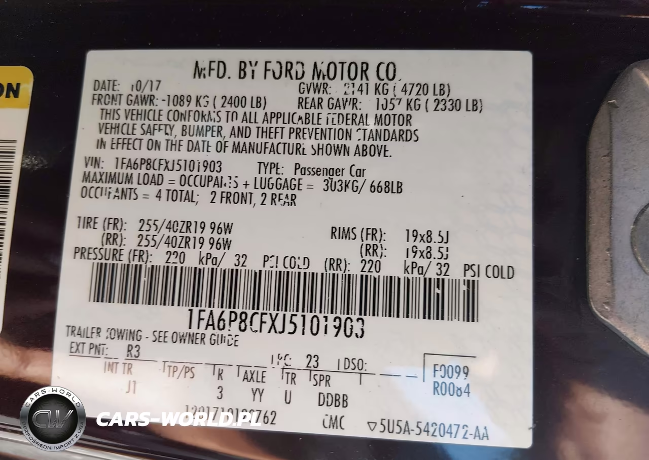 2018 Ford Mustang Gt Premium VIN:1FA6P8CFXJ5101903 - 9