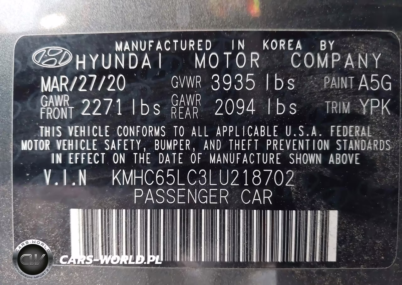2020 Hyundai Ioniq Hybrid Blue VIN:KMHC65LC3LU218702 - 9