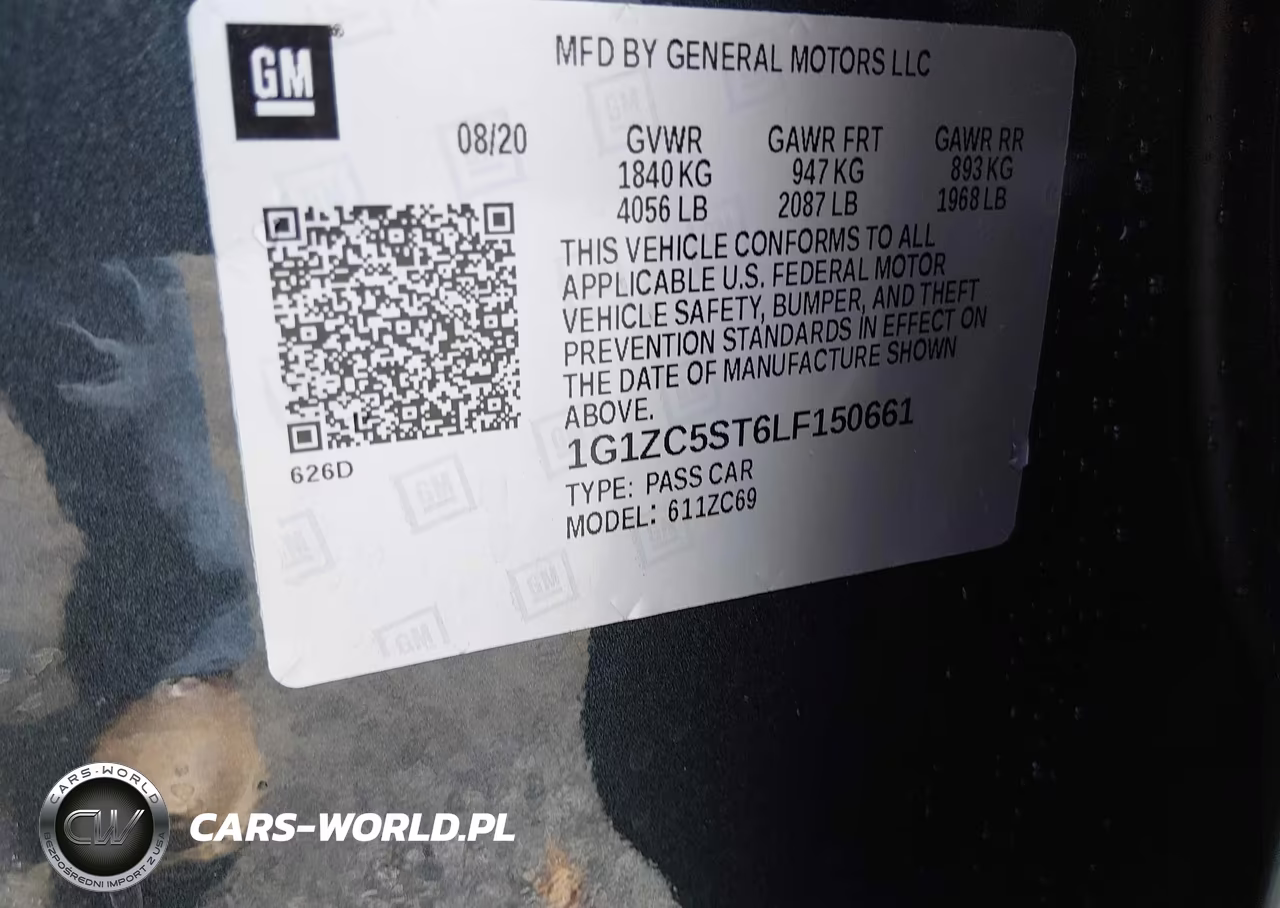 2020 Chevrolet Malibu Fwd 1Fl VIN:1G1ZC5ST6LF150661 - 9