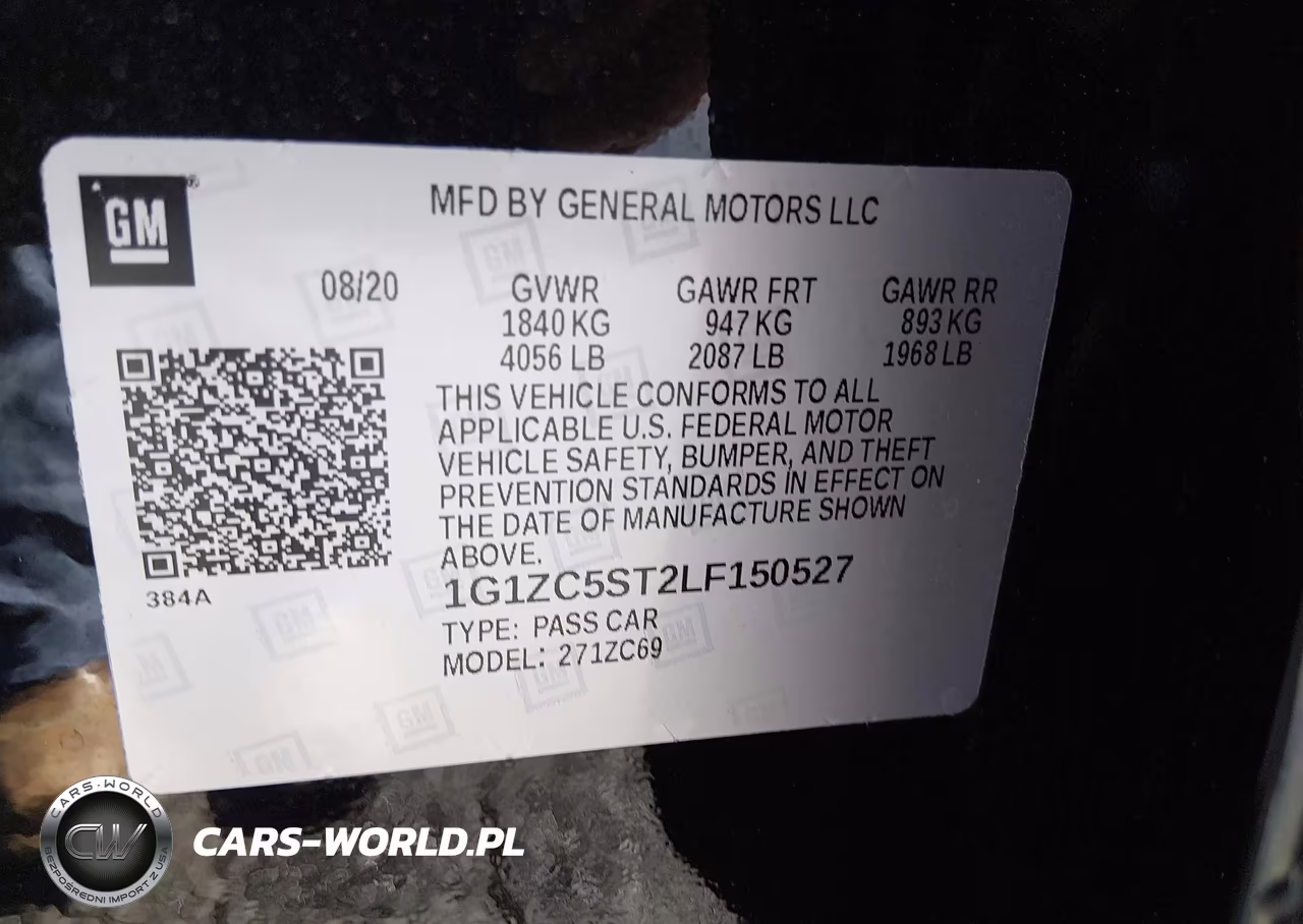 2020 Chevrolet Malibu Fwd 1Fl VIN:1G1ZC5ST2LF150527 - 9