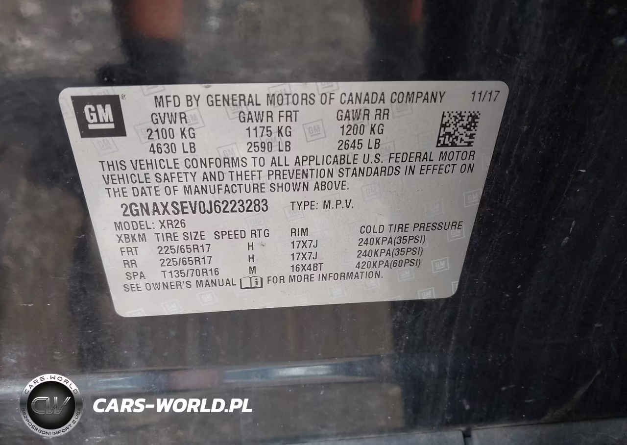 2018 Chevrolet Equinox Lt VIN:2GNAXSEV0J6223283 - 9