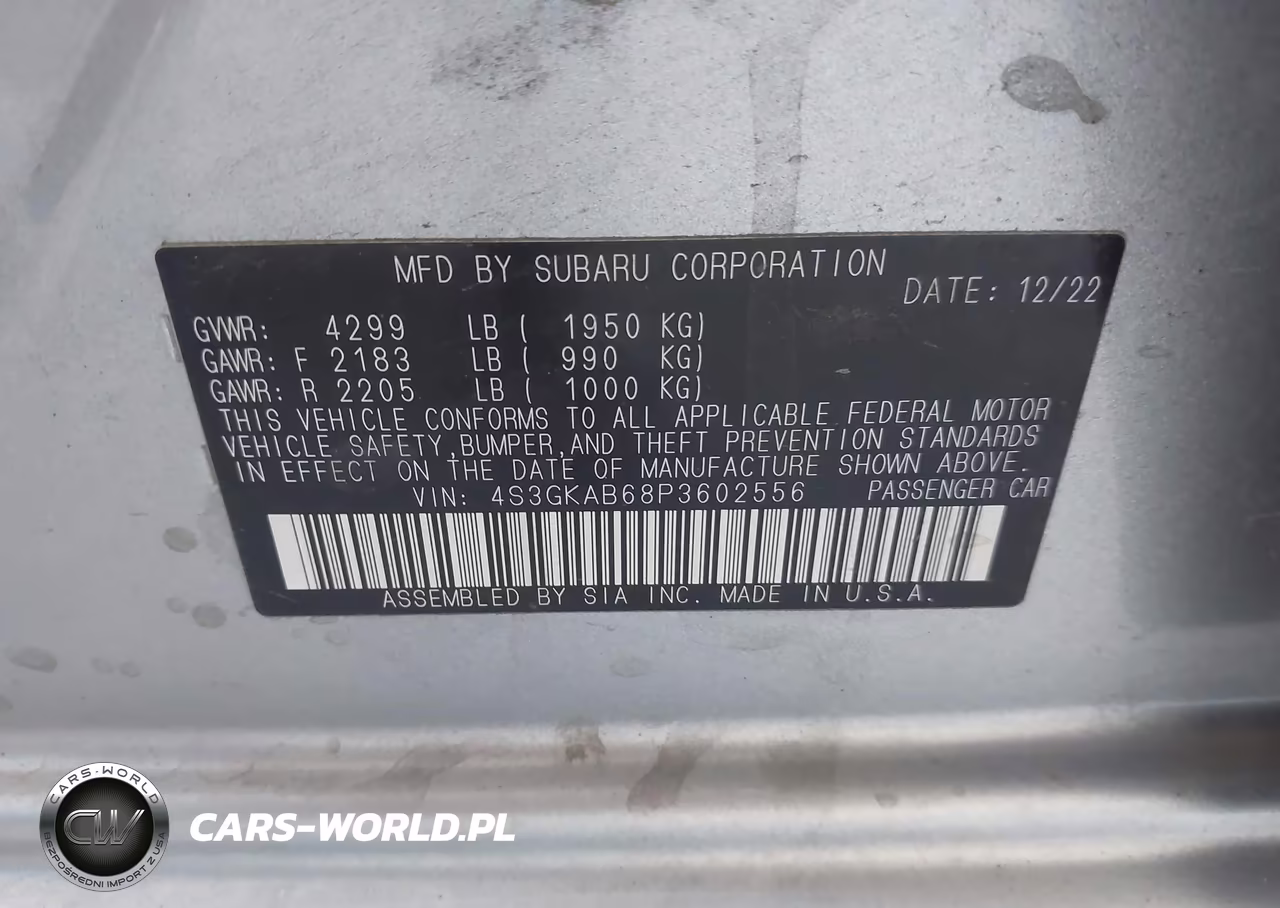 2023 Subaru Impreza Base VIN:4S3GKAB68P3602556 - 8