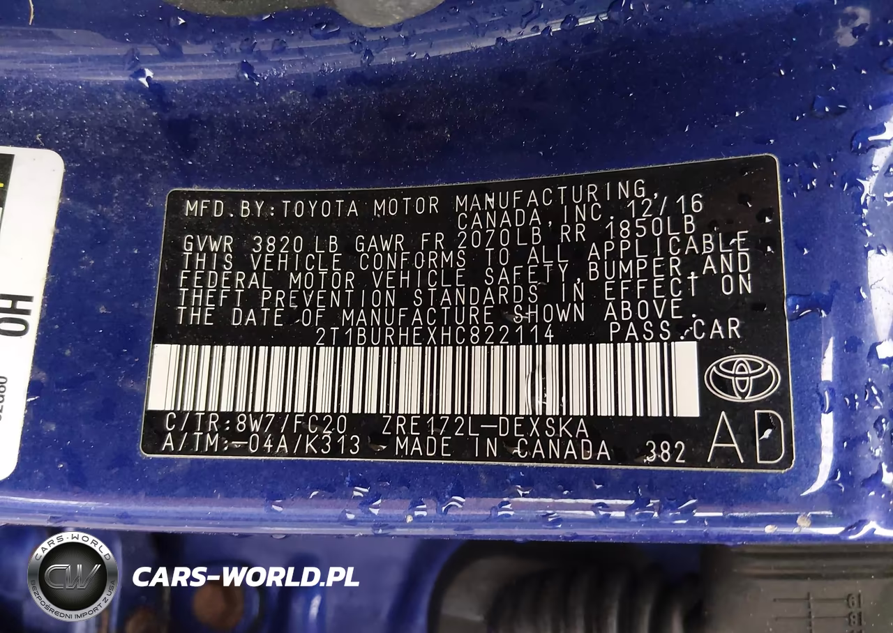 2017 Toyota Corolla Se VIN:2T1BURHEXHC822114 - 9