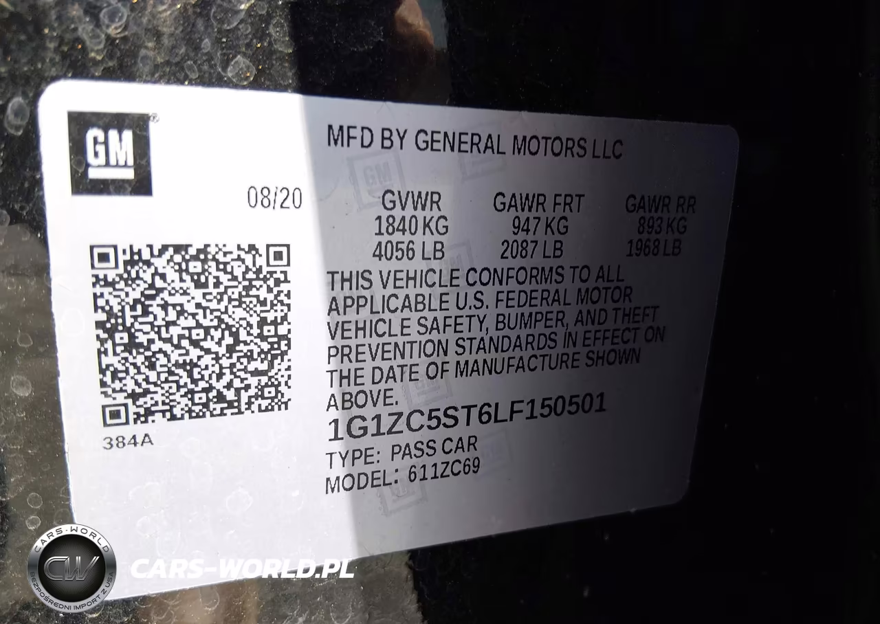 2020 Chevrolet Malibu Fwd 1Fl VIN:1G1ZC5ST6LF150501 - 9