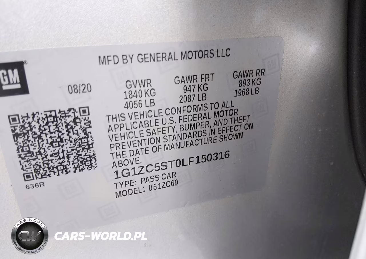 2020 Chevrolet Malibu Fwd 1Fl VIN:1G1ZC5ST0LF150316 - 9