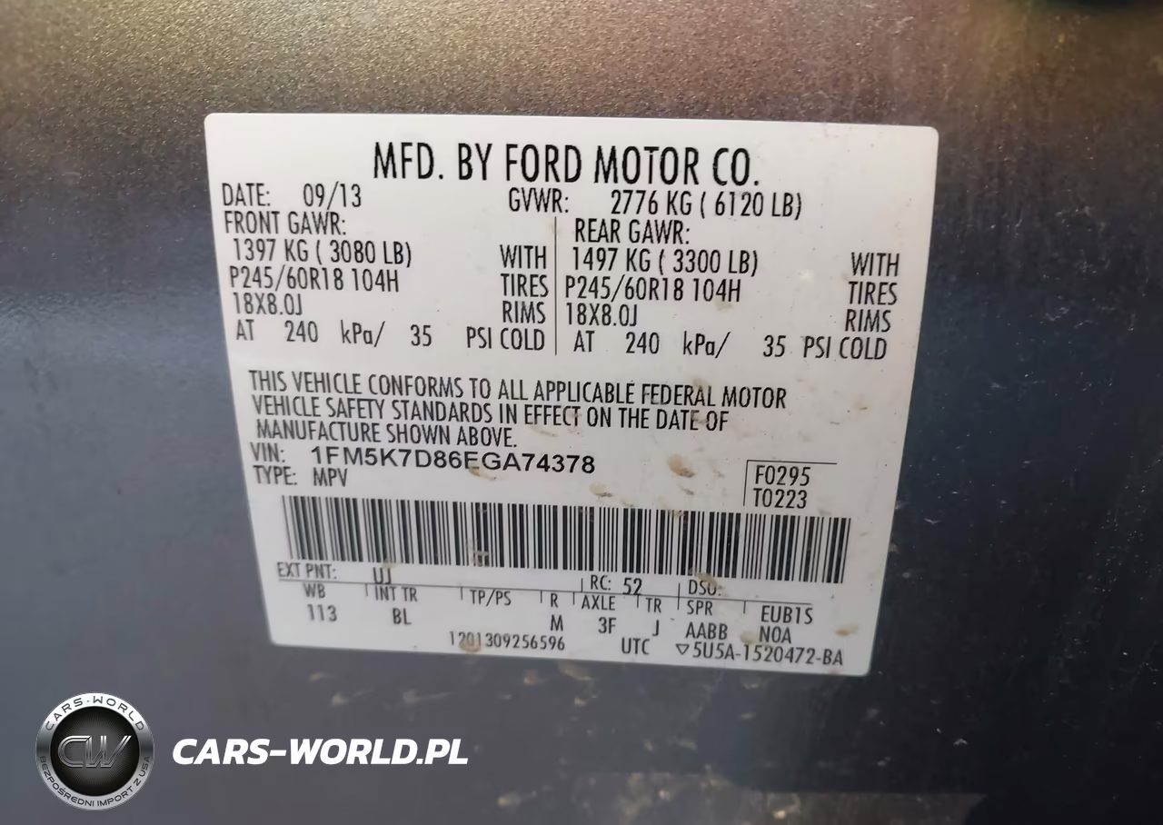 2014 Ford Explorer Xlt VIN:1FM5K7D86EGA74378 - 9