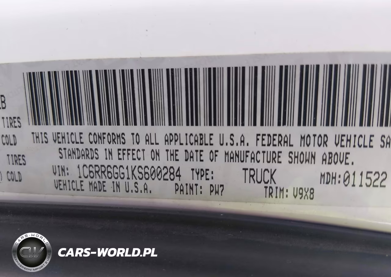 2019 Ram 1500 Classic Slt 4X2 6'4 Box VIN:1C6RR6GG1KS600284 - 9