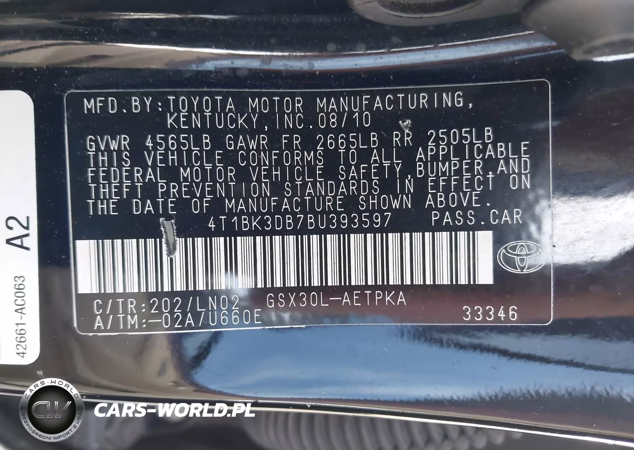 2011 Toyota Avalon Limited VIN:4T1BK3DB7BU393597 - 9