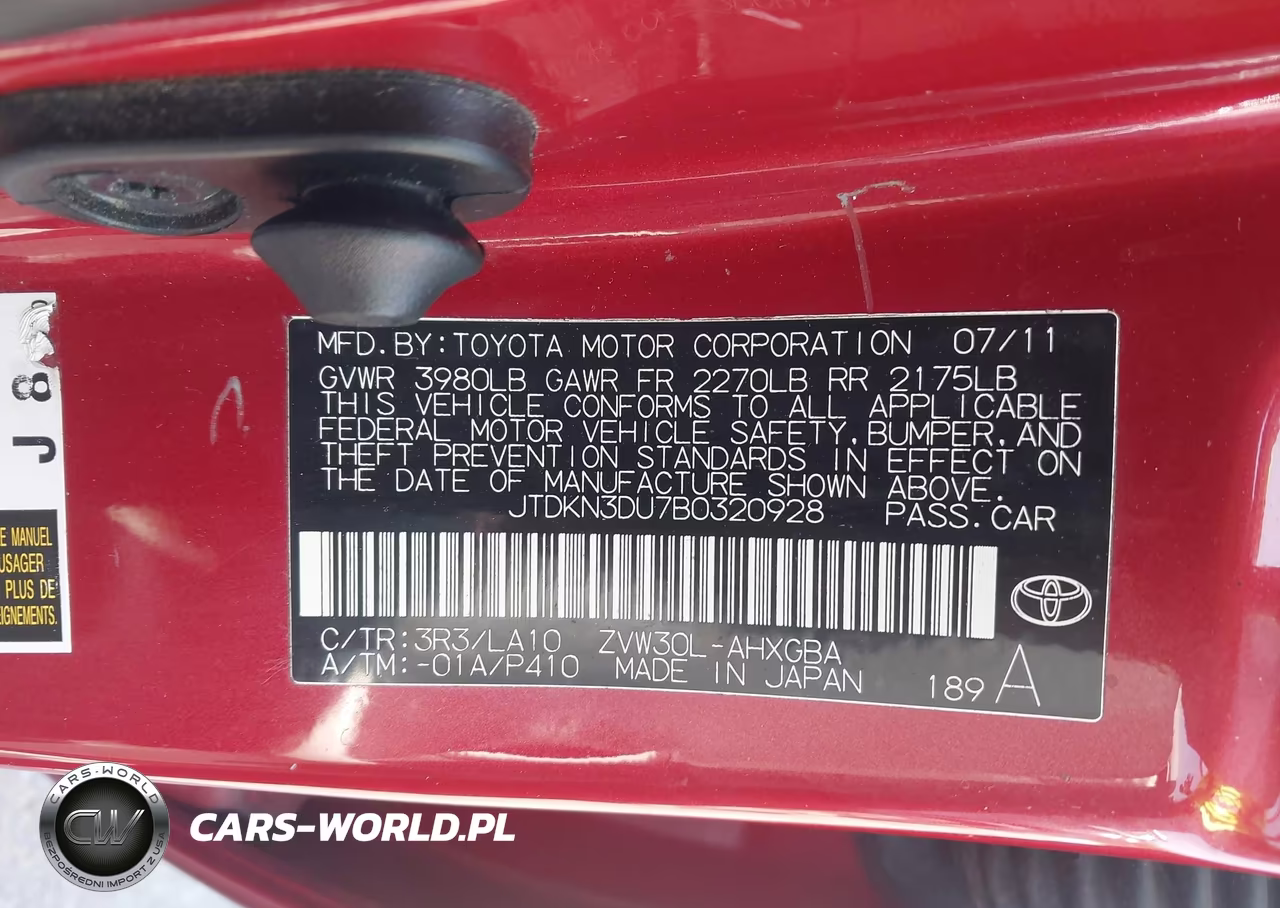 2011 Toyota Prius Four VIN:JTDKN3DU7B0320928 - 9