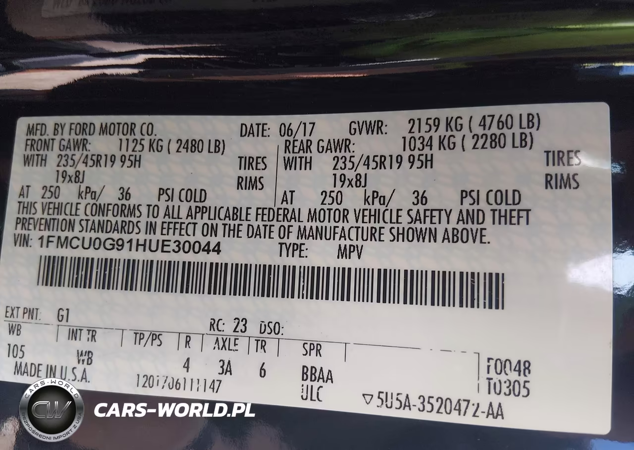 2017 Ford Escape Se VIN:1FMCU0G91HUE30044 - 9