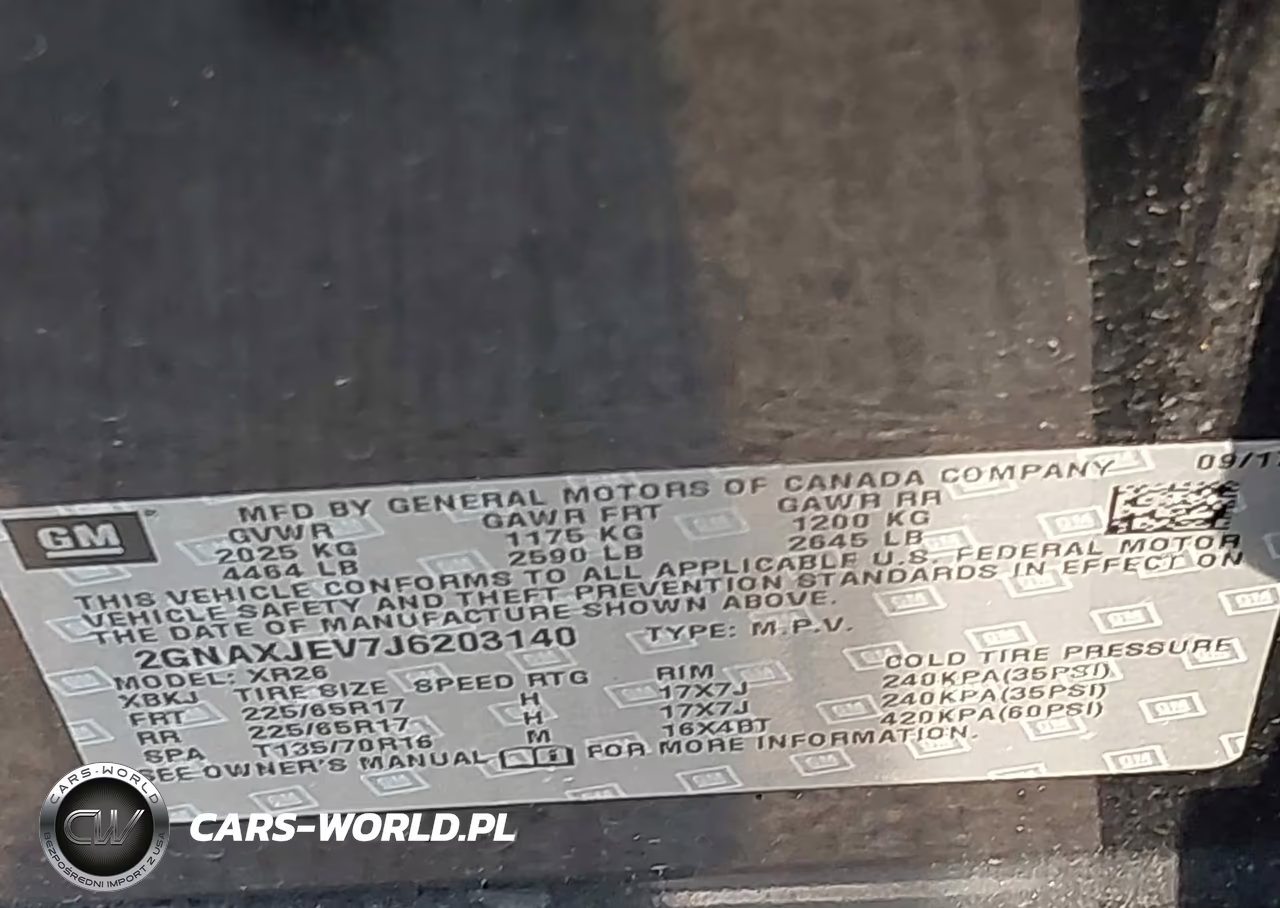 2018 Chevrolet Equinox Lt VIN:2GNAXJEV7J6203140 - 9