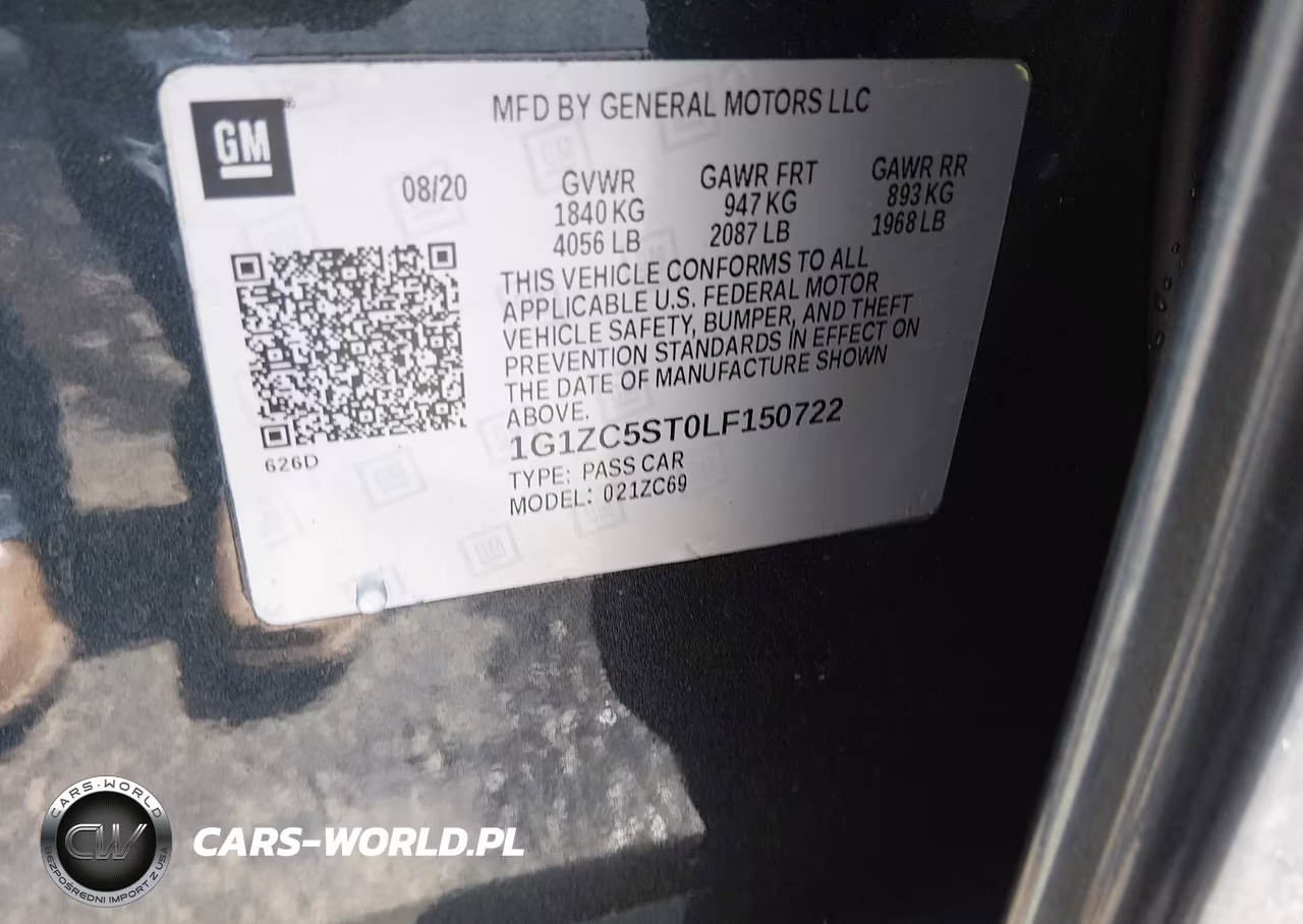 2020 Chevrolet Malibu Fwd 1Fl VIN:1G1ZC5ST0LF150722 - 9
