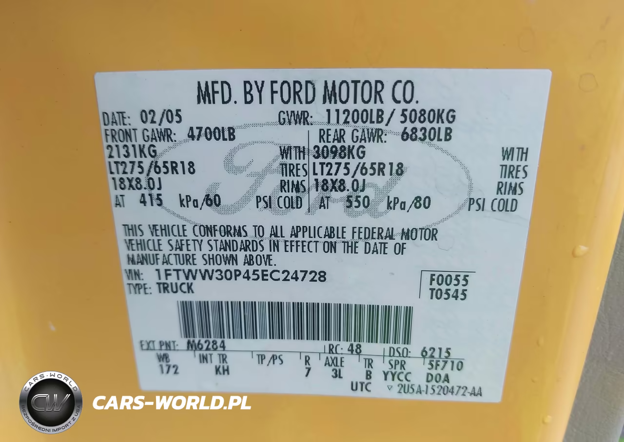 2005 Ford F-350 Lariat-Xl-Xlt VIN:1FTWW30P45EC24728 - 8