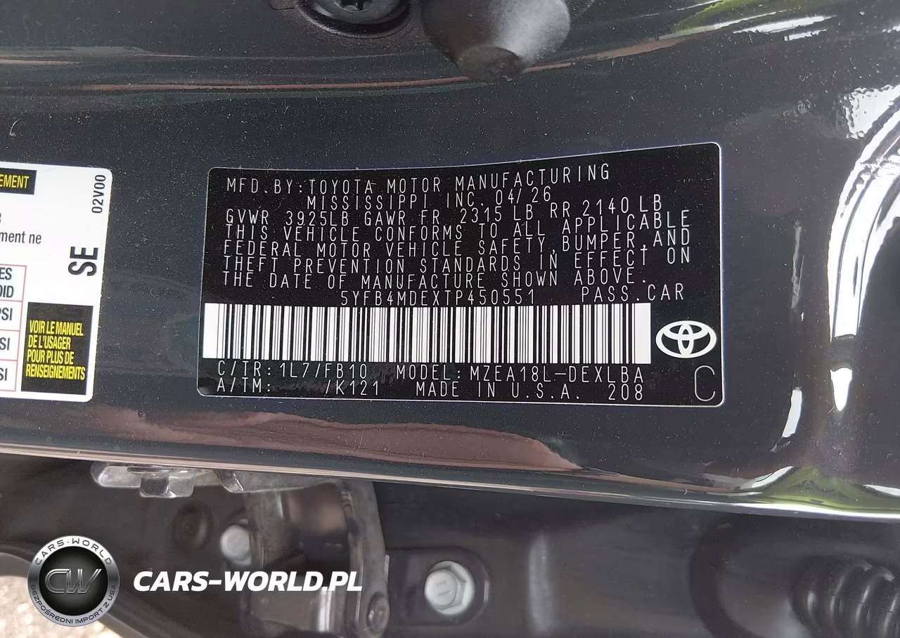 2026 Toyota Corolla Le VIN:5YFB4MDEXTP450551 - 9