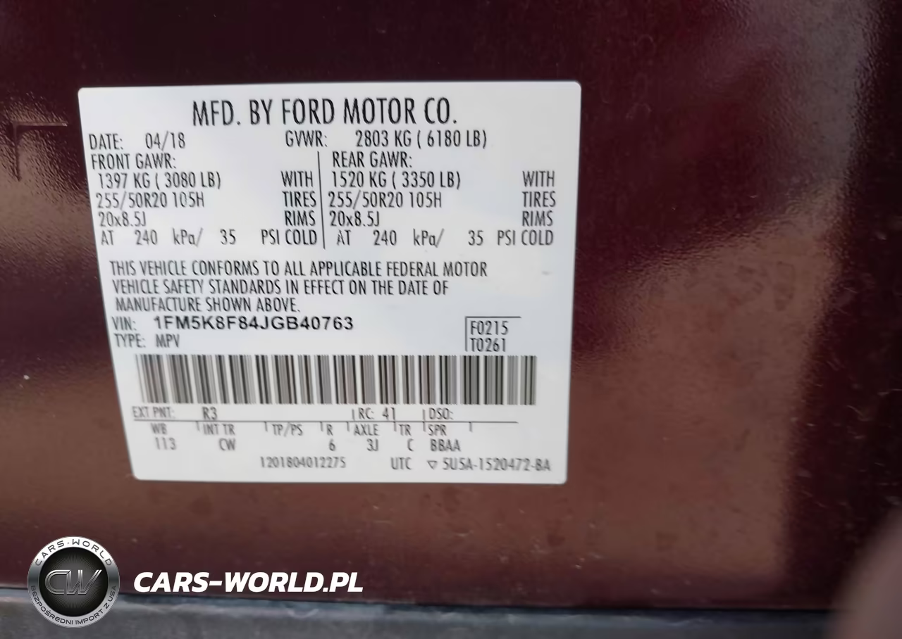 2018 Ford Explorer Limited VIN:1FM5K8F84JGB40763 - 9