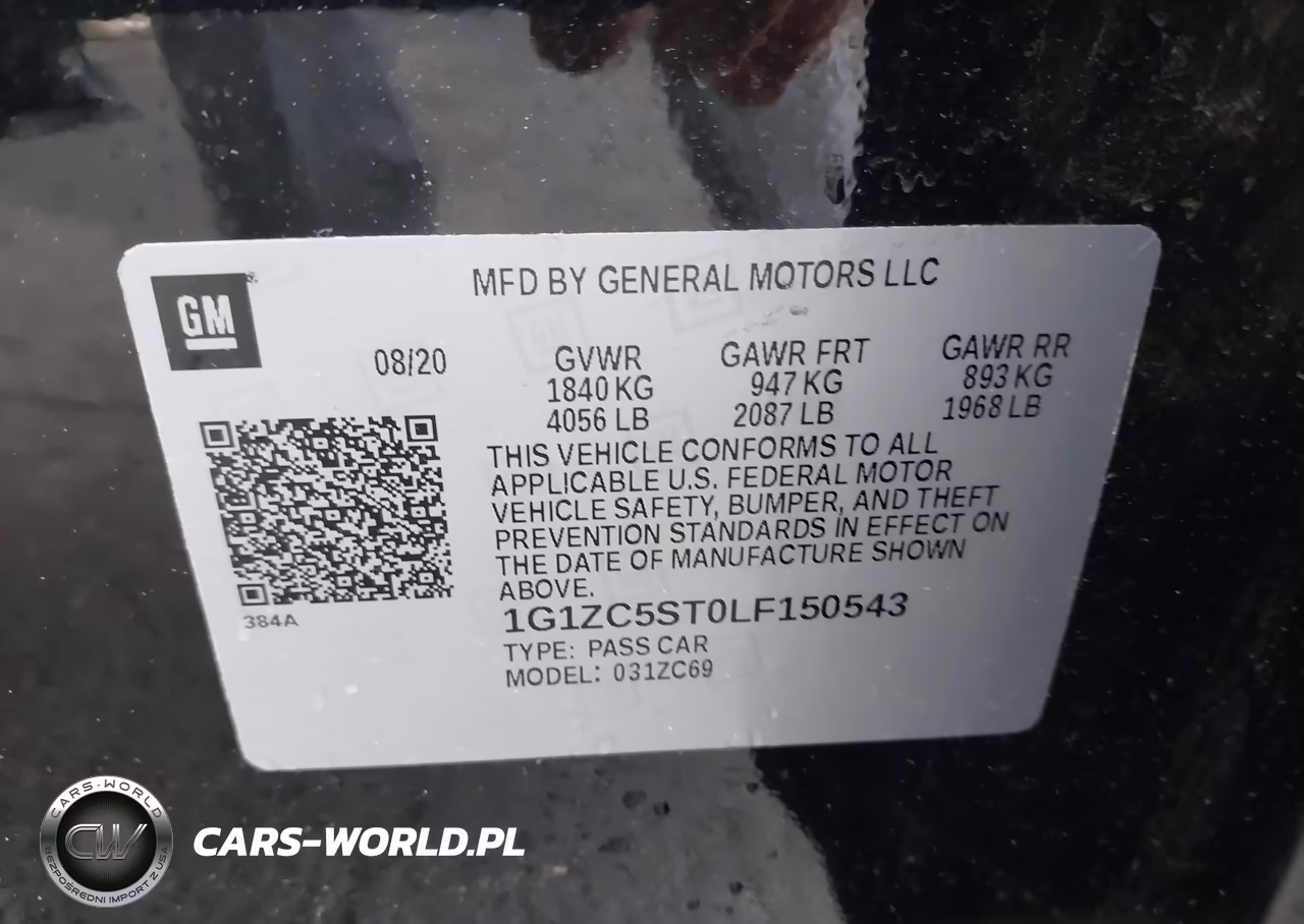 2020 Chevrolet Malibu Fwd 1Fl VIN:1G1ZC5ST0LF150543 - 9