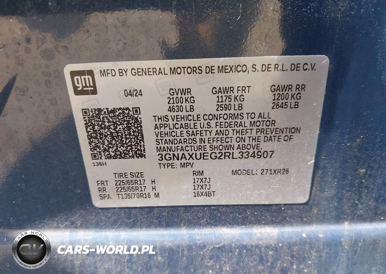 2024 Chevrolet Equinox Awd Lt VIN:3GNAXUEG2RL334907 - 9