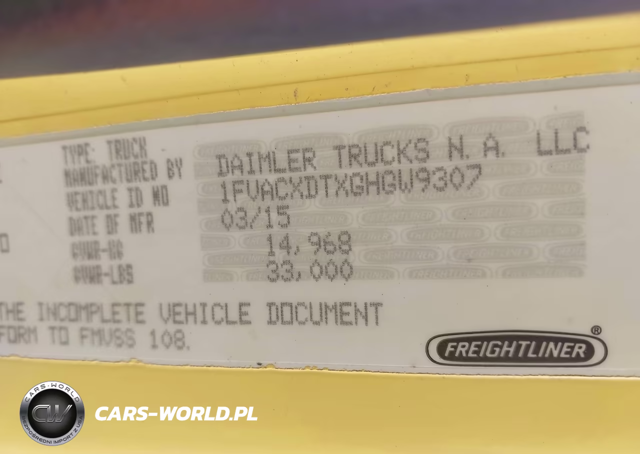 2016 Freightliner M2 106 Medium Duty VIN:1FVACXDTXGHGW9307 - 8