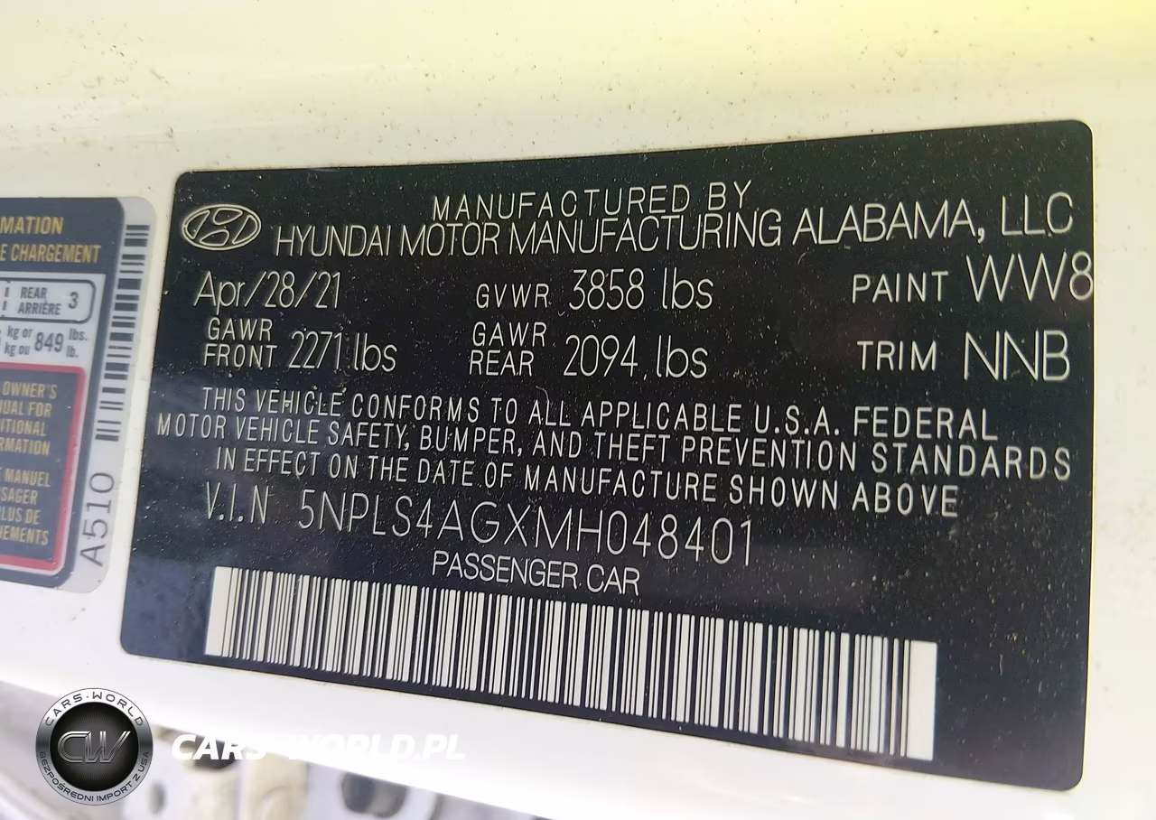 2021 Hyundai Elantra Sel VIN:5NPLS4AGXMH048401 - 9