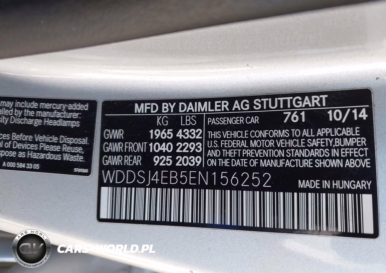 2014 Mercedes-Benz Cla 250 VIN:WDDSJ4EB5EN156252 - 9