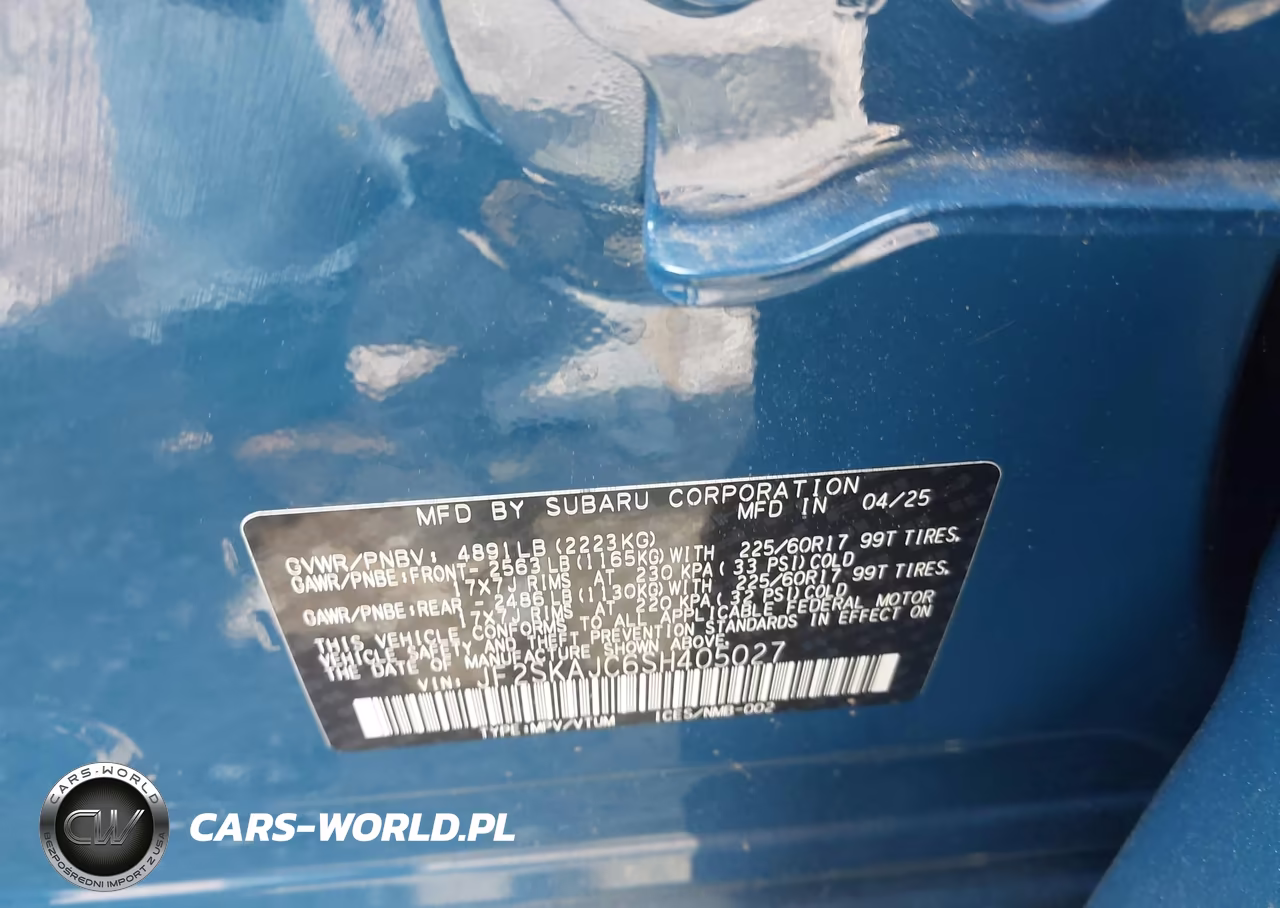 2025 Subaru Forester Wilderness VIN:JF2SKAJC6SH405027 - 9