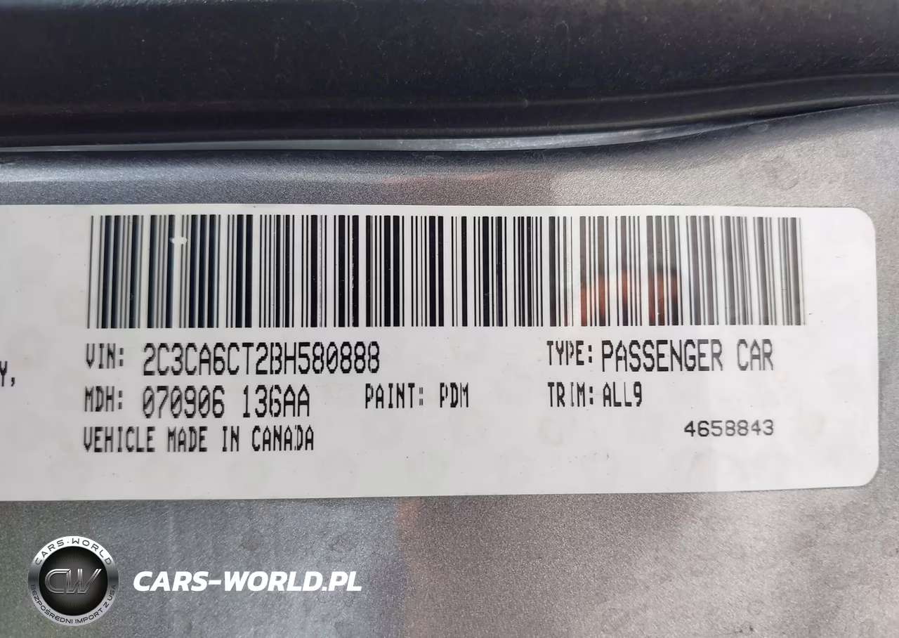 2011 Chrysler 300C VIN:2C3CA6CT2BH580888 - 9