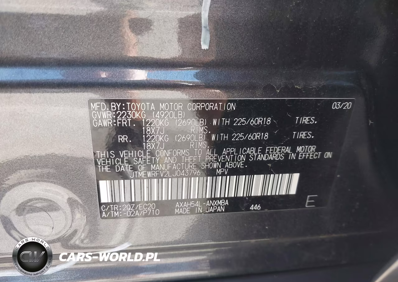2020 Toyota Rav4 Hybrid Xse VIN:JTMEWRFV2LJ043796 - 9