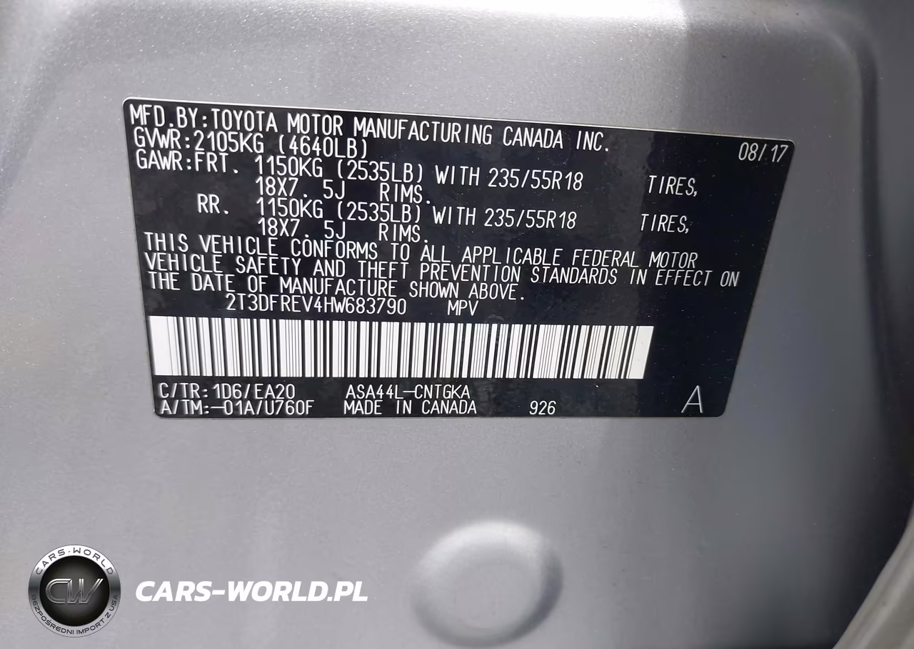 2017 Toyota Rav4 Limited VIN:2T3DFREV4HW683790 - 9